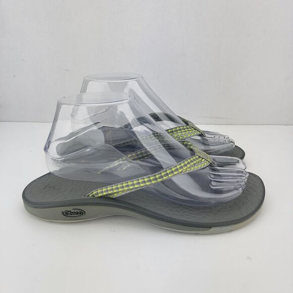 Chaco Womens Size 8 Grey Green Waypoint Cloud Thong Comfort Slide Sandals - Picture 4 of 8